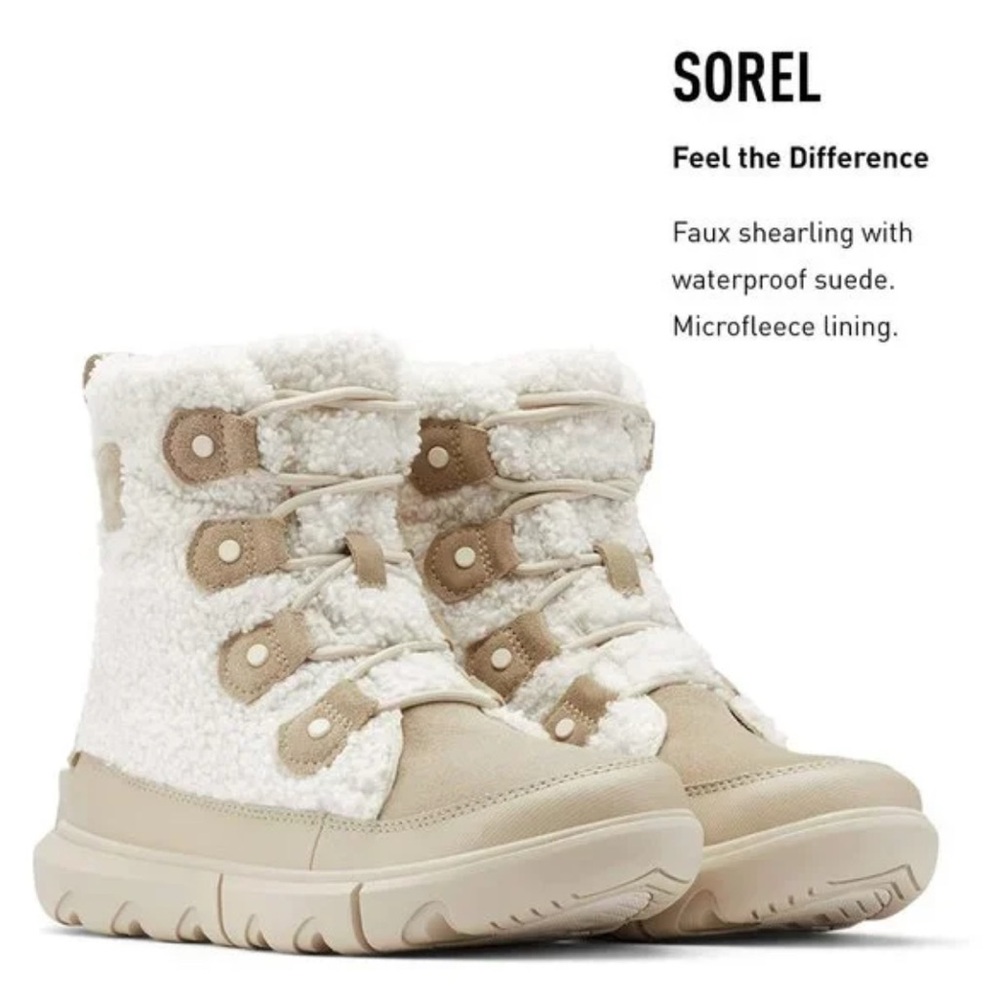Sorel White Shearling Boots